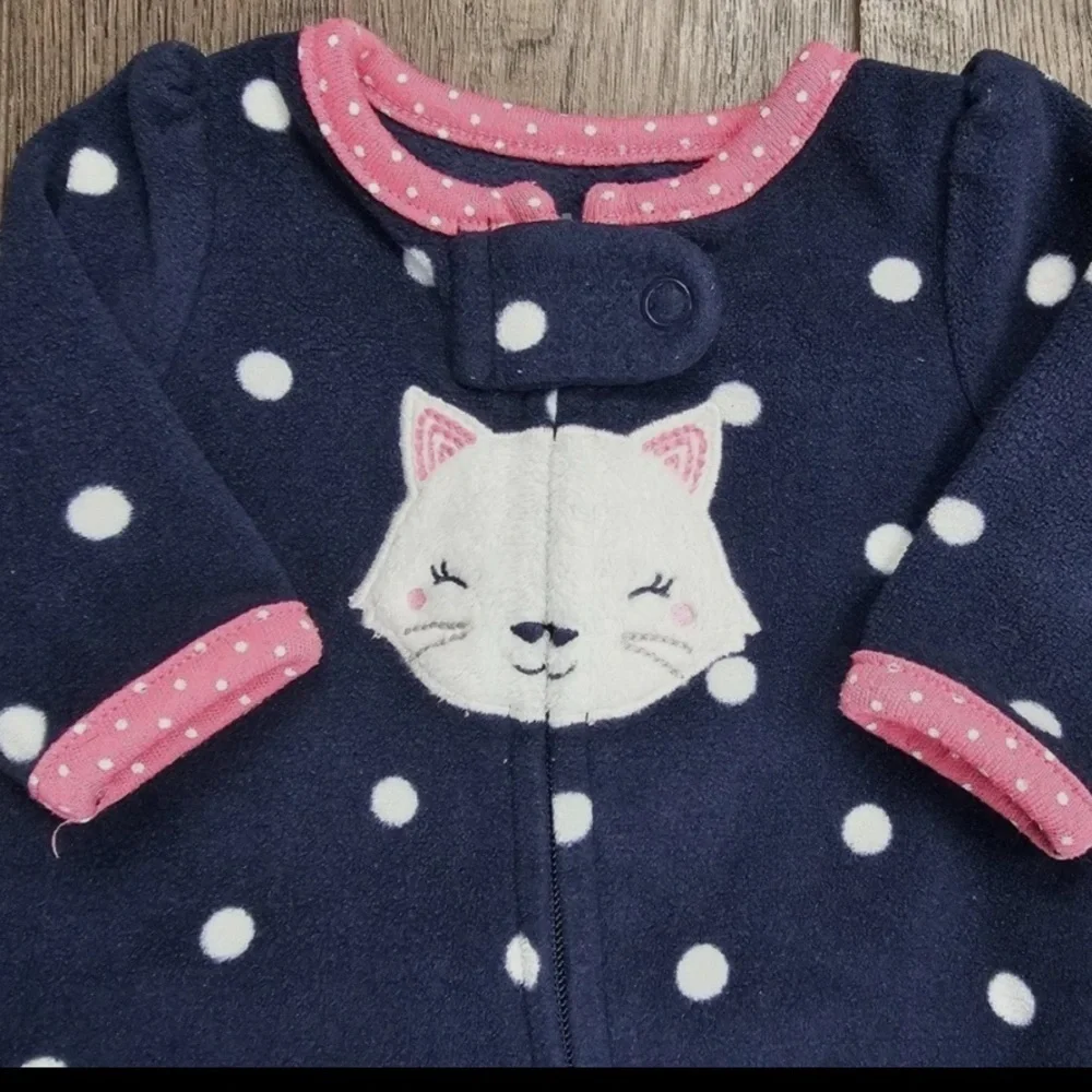 Navy Blue Polka Dot Kids One Piece